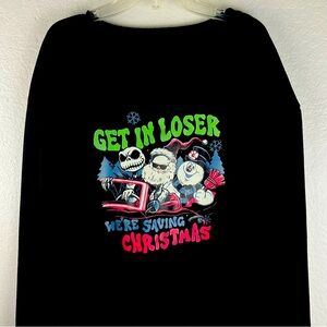 Jack Frosty and Santa Save Christmas means girls style graphic sweatshirt